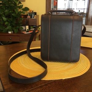 Leather-Look Crossbody Satchel